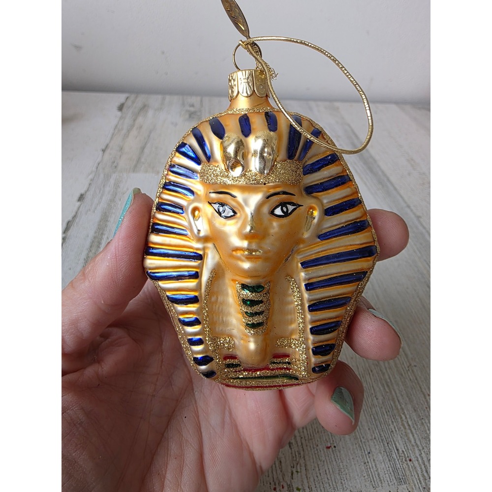 kurt adler Glass glitter Egyptian mummy ornament Xmas tree
